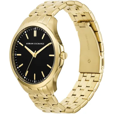 Armani Exchange Men's Three-Hand Gold-Tone Stainless Steel Watch